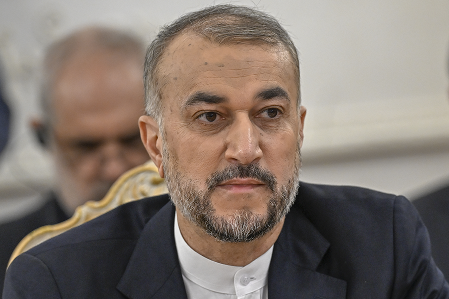 Iranian Foreign Minister Hossein Amirabdollahian, seen attending a meeting in Moscow, said in a Dec. 9 speech that the nuclear deal known as the Joint Comprehensive Plan of Action is becoming “useless.”  (Photo by Sefa Karacan/Anadolu via Getty Images)
